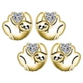 thumbnail image 1 of Aretes de Perezoso VenDepot 2 Pzas Color Oro metal, 1 of 2