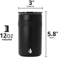 thumbnail image 2 of Vaso aislante Elemental Artisan de triple pared, 350 ml, negro, 2 of 8