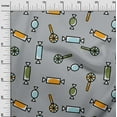 thumbnail image 2 of oneOone Cotton Jersey Gray Fabric Candy Stick Kids Fabric For Sewing Printed Craft Fabric By The Yard 58 Inch Wide, 2 of 4