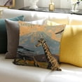 thumbnail image 3 of FCXZI Giraffe Birds Mountain Farmhouse Decor Pillow Cover 100% Linen 24x24in, 3 of 5