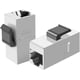 thumbnail image 1 of Paquete de 5 cabezales de paso de red, conector RJ45, adaptador de extensión de Cable de extensión de interfaz de cabezal de cristal de red Gigabit, 1 of 7