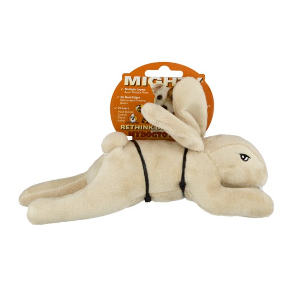 VIP Products Mighty Durable Rabbit Dog Toy, Multicolor