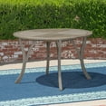 thumbnail image 6 of Noble House Laurent 5 Piece Wooden Round Patio Dining Set in Gray, 6 of 7