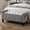 Gray, variant on 50" Flip-Top Storage Bench, Polyester Upholstered Bedroom Bench with Tufted Seat, Rolled Arms & Nailhead Trim