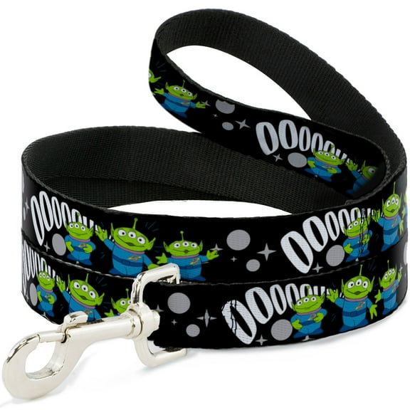 Disney Pet Leash, Dog Leash, Toy Story 3 Aliens Ooooohhh Black White Gray, 4 Feet Long 0.5 Inch Wide