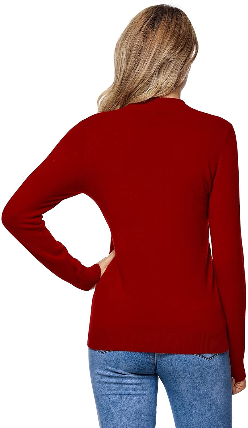 Wool Sweater for Women Cozy Crew Neck 