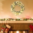 thumbnail image 6 of MXTPOV Flocked Christmas Wreath with LED Lights, Snowy Wreath, Christmas Wreaths for Front Door Party Wedding, Home Decor, 15.7 inch, 6 of 6