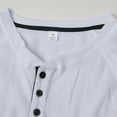 thumbnail image 6 of LTTVQM Henley Collar Long Sleeve T Shirt for Men Spring Autumn Solid Color Casual Simple Henry T Shirts White L, 6 of 7