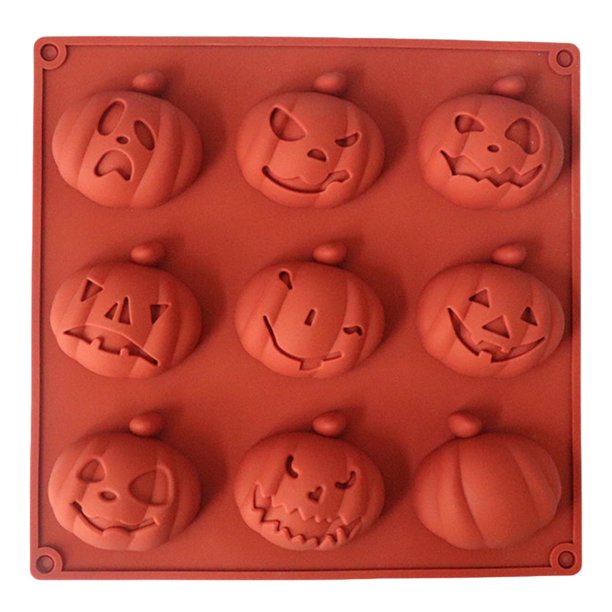 Moldes de gelatina, moldes de jabón hechos a mano, molde para hornear con forma de calabaza para dulces de Chocolate