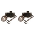 thumbnail image 4 of 6 Pcs Replacement Antique Vintage Style Bronze Cabinet Door Lock W/ Key Tool, 4 of 8