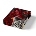 thumbnail image 4 of Erosebridal Housse de Couette Afro Safari Guépard Grand Lit, Ensembles de Literie Faune Animale de la Jungle et de la Forêt Format Grand Lit, Déco Fleurs Rouges 3 Pcs (Sans Couette), 4 of 7