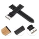 thumbnail image 3 of Correas de reloj de piel de vaca únicas para hombres y mujeres, correa de reloj de grano de piel de vaca de 24 mm, negra, 3 of 6