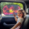 thumbnail image 3 of Yuyamidu Sunset Car Shades for Side Window 2 Pack Coconut Tree Car Side Back Window Sun Shade for Women Fashion Window Sunshade for Car SUV Truck Sedan Van, 3 of 7