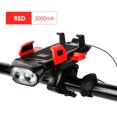 thumbnail image 3 of Bicicleta Soporte para teléfono 4 en Ndcxsfigh 1 para faros delanteros de de montañarecargable por USB (rojo), 3 of 9