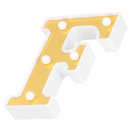 Ccdes F Lettre Lampe F Forme Led Lampe Alphabet Lettre Lumiere Pour Proposition De Mariage Fete D Anniversaire Decoration Blanc Chaud Lettre Lampe Walmart Canada