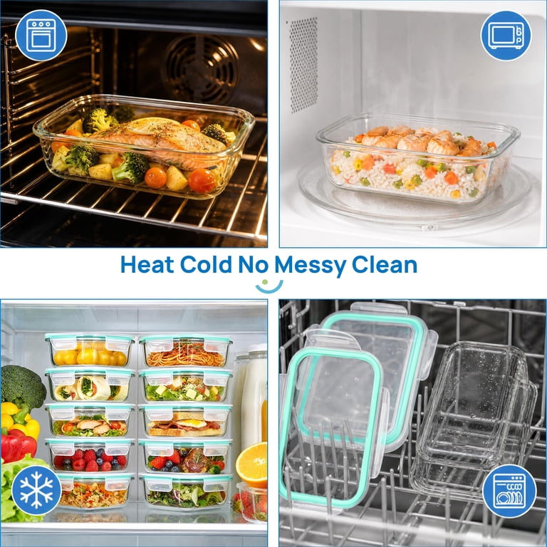 Sindcom 10-Pack Glass Meal Prep Containers, 22oz photo 6