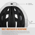 thumbnail image 2 of Casco de seguridad Casco de ciclismo inteligente para bicicleta con alerta de emergencia de luz trasera SOS y auricular inalámbrico, 2 of 8