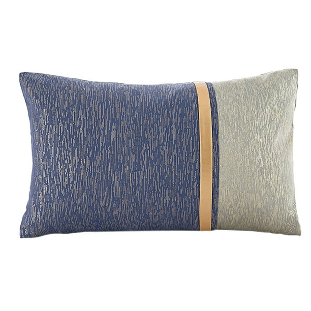Funda de almohada azul de lujo, sofá decorativo para el hogar opcional