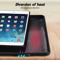 thumbnail image 5 of Slim Case for Apple iPad 6th 5th Generation/ iPad Air 1 2, PU Leather Lightweight Hand Strap Stand Feature Drop Protection Back Cover for iPad 9.7" 2018/2017/ iPad Air 1st 2nd Gen, Black, 5 of 7