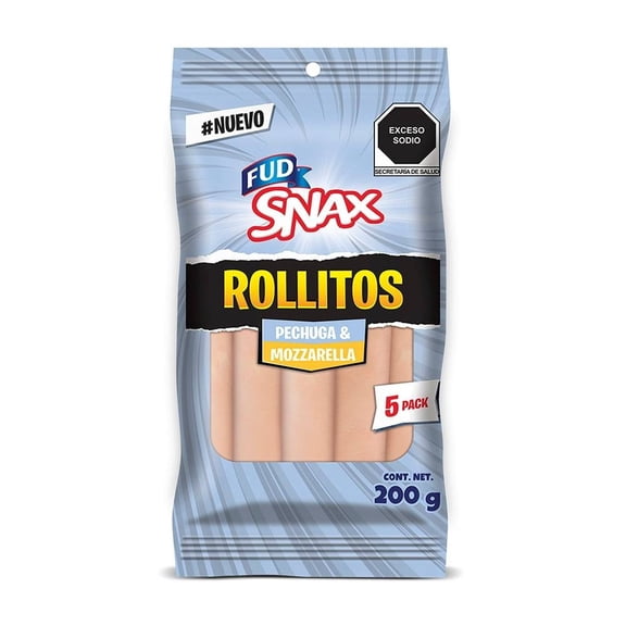 Rollito de queso mozarella FUD SNAX y pechuga de pavo 200 g