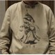 thumbnail image 5 of Sudadera con capucha de manga larga lavada con estampado de anime vintage de algodón puro, cuello redondo, estilo retro, informal, holgada, de gran tamaño, 5 of 5