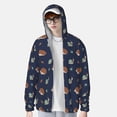 thumbnail image 2 of Lsque Hedgehog And Snail Pattern UPF 50+ Lightweight Sun Protection Men's Women's Long Sleeve Shirt, Hoodie Performance -Small, 2 of 7