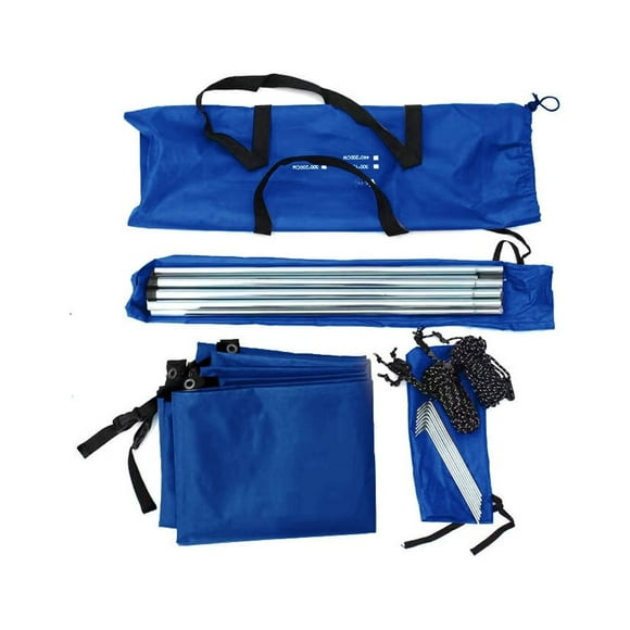 Maoww Car Tent Portable Rooftop Shelter Carrying Automobile Canopy Awning Outdoor Camping Beach Cars Accessories Sun-proof Blue 300*200cm