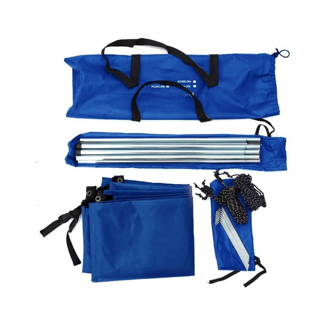 Greeniant Tienda de campaña para coche, refugio portátil, toldo plegable para lluvia de automóvil, accesorios para coches de playa al aire carpas Azul 300*200cm