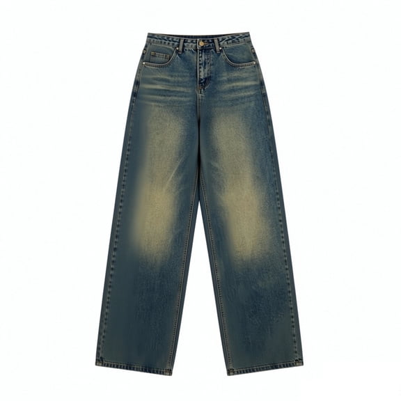 Womens Fashion Casual Loose Fit Jeans Straight Leg Denim Pants Versatile Long Trousers Womens Straight Leg Jeans Relaxed Fit High Waisted