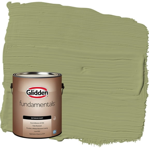 Glidden Fundamentals Dill / Green Semi-Gloss Exterior Paint, 1 Gallon