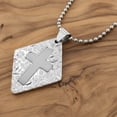thumbnail image 6 of West Coast Jewelry Women's Cross Diamond-Shaped Steel Necklace - 24", 6 of 8