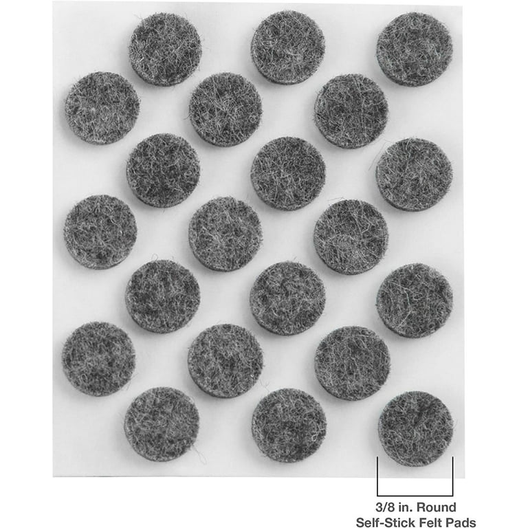 Self-Stick Small Round Felt Pads for Hard Surfaces – Protect Your Hard  Surfaces from Scratches, 3/8 Gray Round (84 Pieces) - 4759695N 