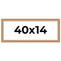 40x14 Frame Charleston Honey Brown Solid Wood Picture Frame Width 1.75 Inches | Interior Depth 0.5
