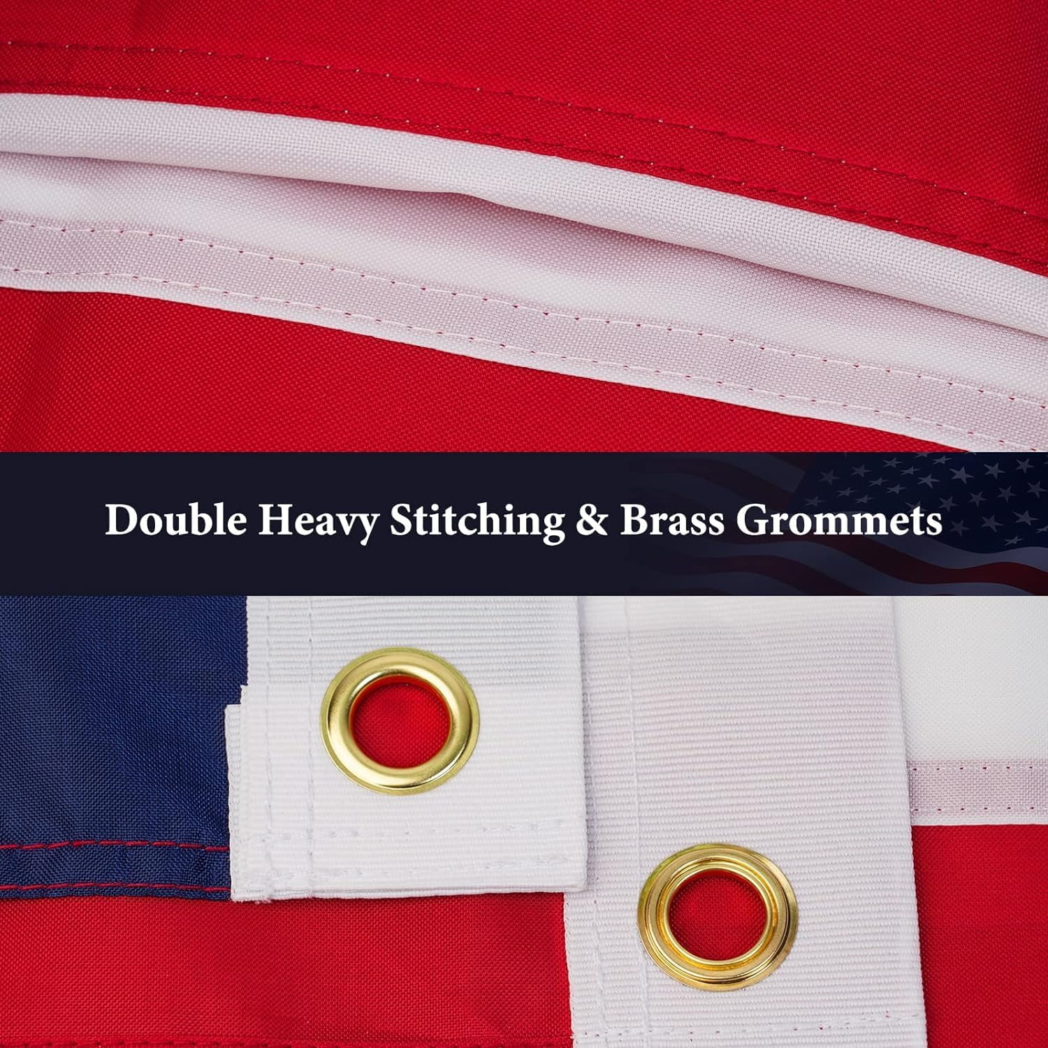 TOPFLAGS American Flag 4x6 Outdoor | Heavy Duty | Embroidered Stars | Sewn Stripes | 250D Oxford Nylon | Quadruple Stitched Fly End | Brass Grommets for Easy Display | U.S. Flag