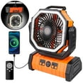 thumbnail image 1 of Ventilador recargable AISVELDY con batería de camping con luz LED de 20000 mAh, 1 of 8