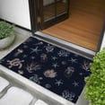 thumbnail image 5 of 2x3 Door Mat Rug, Navy Blue Coastal Non-Skid Rubber Backing Large Rectangle Rugs - Living Room Bedroom Home Office, Nautical Summer Beach Sea Turtle Starfish Indoor Floor Mat Carpets Washable Rug, 5 of 9