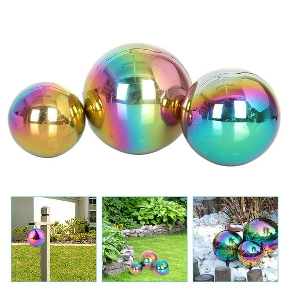 Worgeous Gazing Balls Multi Colored 3Pcs 3.9x3.9in