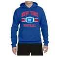thumbnail image 2 of City of New York NYG American Football Fantasy Fan | Mens Sports Hooded Sweatshirt Graphic Hoodie, Royal, Small, 2 of 3