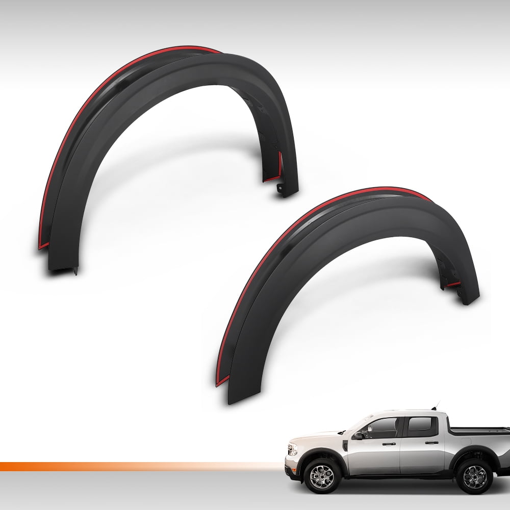 CROSSDESIGN Fender Flares Fit for Ford Maverick 2022-2025 Front and Rear Wheel Eyebrow Accessories Fender Trim 4PCS Black