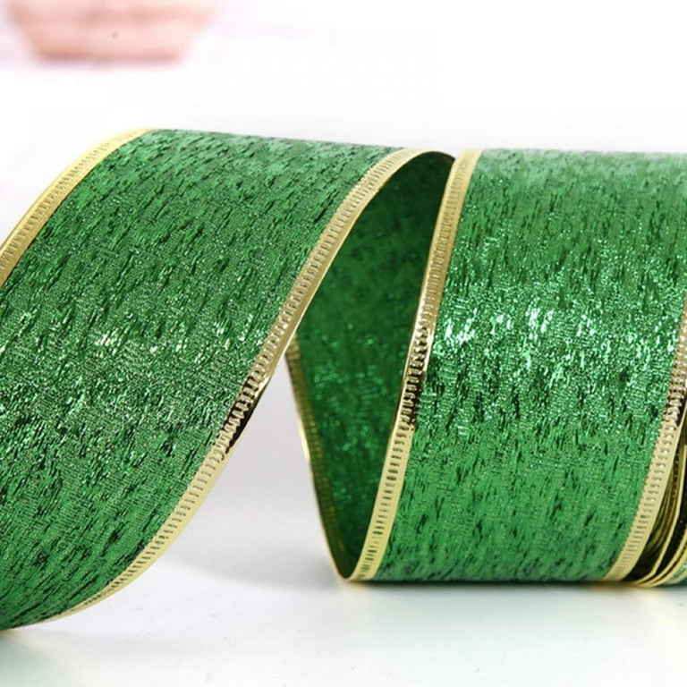 St Patrick's Day Wired Ribbon - 2 1/2 x 10 Yards, Glittery Emerald Green  Shamrocks on Green Ribbon, Saint Patrick's Day, Earth Day, Kiss Me I'm  Irish, Gift Wrapping, Hair Bows 