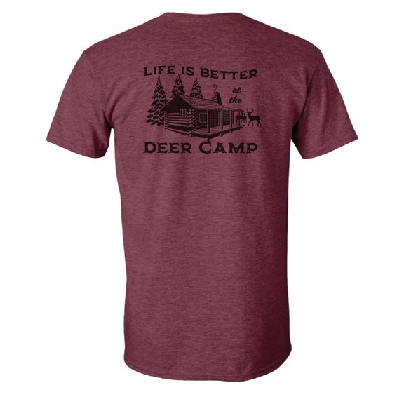 Wildlife Outfitters Men's 'Life is Better at the Deer Camp' Short Sleeve T-Shirt