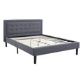 thumbnail image 2 of Classic Brands Mornington Upholstered Platform Bed Frame, King, Dark Grey, 2 of 10