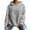 Gray, variant on BLCHUNen Hoodies for Women Cable Knit Pullover Drawstring Long Sleeve Loose Casual Workout Sports Fall Sweatshirts