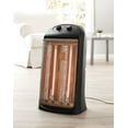 Mainstays Quartz Electric Tower Space Heater, Indoor, Black, HQ2000B