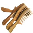 thumbnail image 5 of 2PCS Handmade 100% Natural Sandalwood Hair Combs Anti-Static Sandalwood Scent Natural Hair Detangler Wooden Comb (Wide Tooth) 2Pcs, 5 of 6
