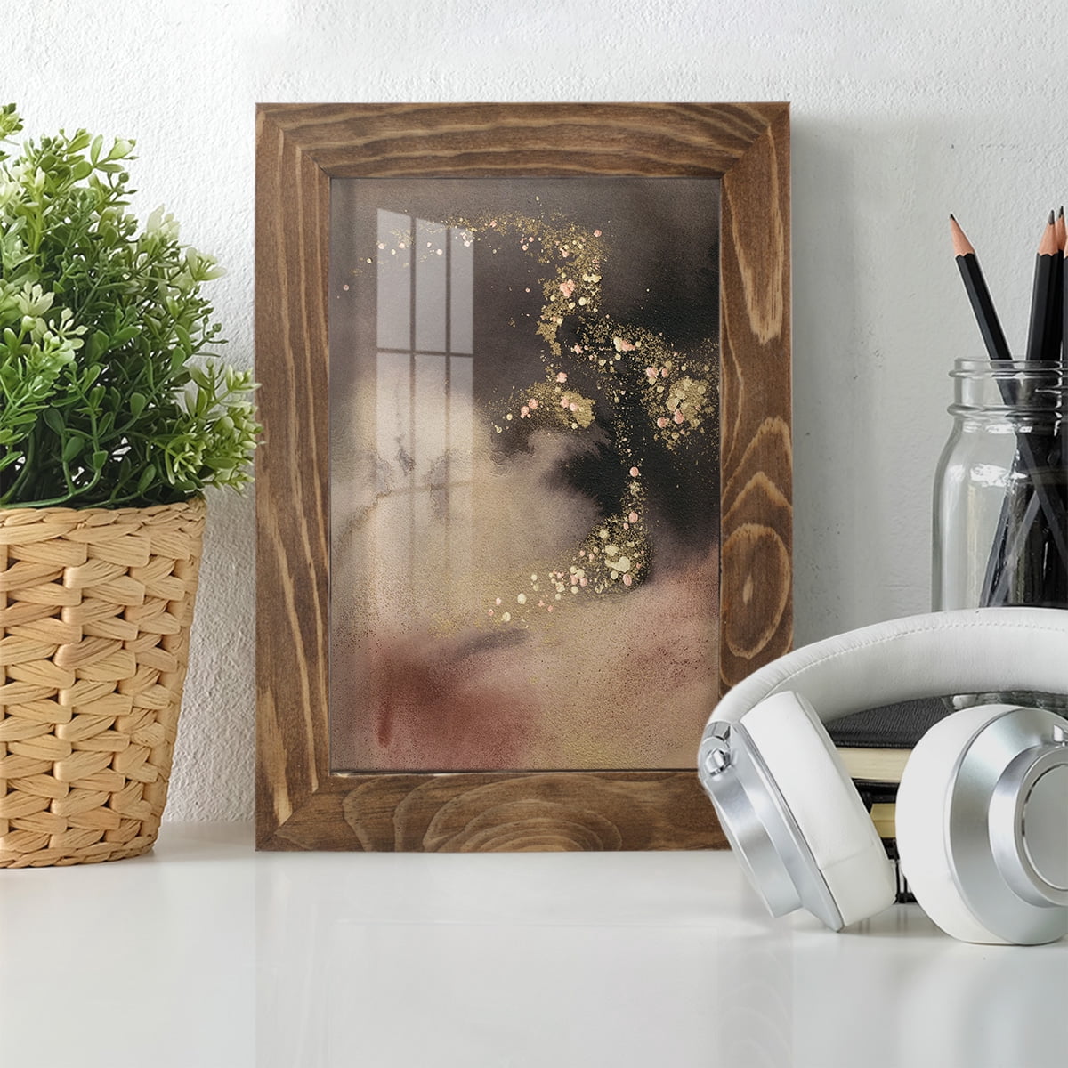 UA UK Mountain Seasons II - Framed Print w/glass - Walnut