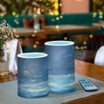 thumbnail image 6 of Set of 2 Flameless Candles Lights with Remote Control Flickering LED Candles Electric Candles for Home Decor Parties Magical Night Sky with Fish, 6 of 7