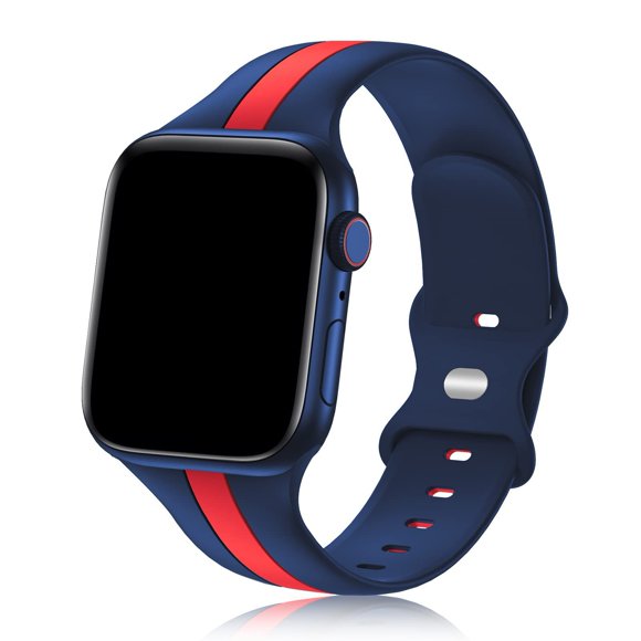 XIHAMA Sport Band Compatible with Apple Watch iWatch Bands 38mm 40mm 41mm 42mm 44mm 45mm 49mm Men Women, Soft Silicone Strap Wristbands for Apple Watch Series 9/8/7/6/5/4/3/2/1/SE/Ultra