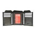 thumbnail image 3 of Mens Genuine Leather Card ID Key Holder Trifold Wallet 2555 (C) Black, 3 of 4