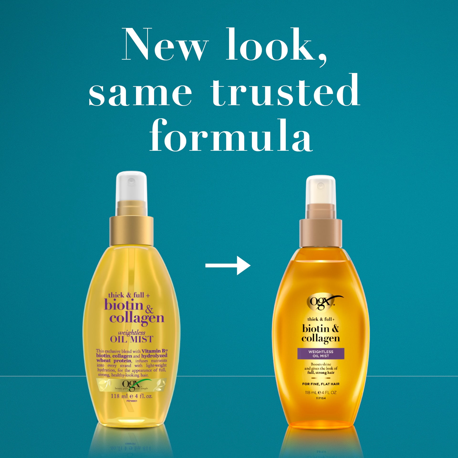 【ma-i★ 】Oil Mist & Balance Gel Thick & Full Biotin & Collagen Weightless Hydrating Oil Mist, 4 fl